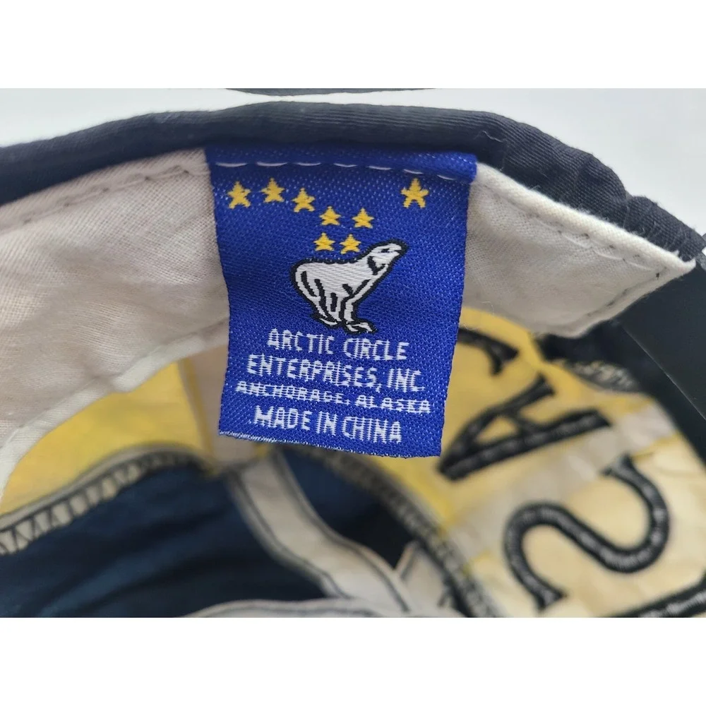 Vintage Alaska Arctic Circle Nylon Snapback Hat Cap Men Women Blue‎ Black Yellow